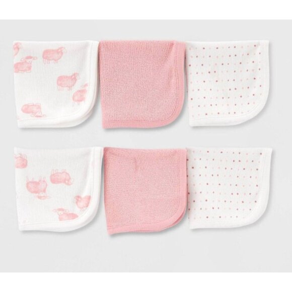 NWT Bundle 0-9 Month Robe & Wash Cloth for Baby Girl from Carter's Just One You - Picture 5 of 5